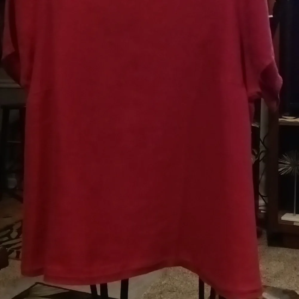 FINAL PRICE FLAX s/s blouse with flared hem & rounded neckline Size 1G - Picture 4 of 7